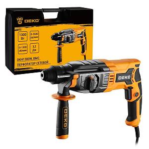 Перфоратор сетевой DEKO DKH1300W в кейсе, 1300Вт 083-1062