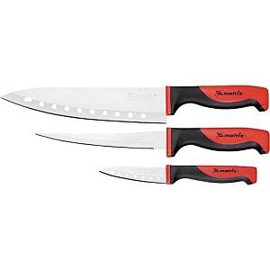 Набор ножей поварских &quot;Silver Teflon&quot;, тефл. покр, 200 мм, 160 мм, 80 мм, 3 шт Matrix Kitchen 79148