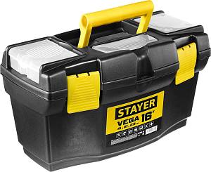 STAYER VEGA-16, 410 x 210 x 230 мм, (16″), пластиковый ящик для инструментов (38105-16)