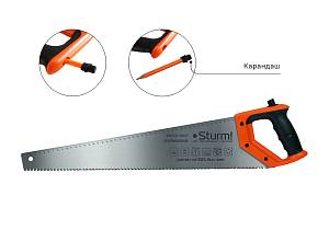 Ножовка по дереву Sturm! 1060-11-5507 со встроенным карандашом