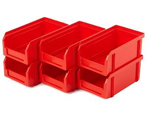 Пластиковый ящик Стелла-техник V-1-К6-красный