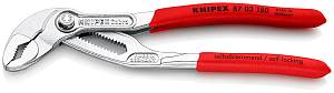 COBRA Клещи переставные, зев 42 мм, длина 180 мм, хром, обливные ручки KNIPEX
