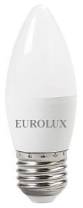 Лампа светодиодная EUROLUX LL-E-C37-6W-230-4K-E27
