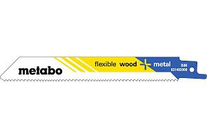 5 пилок для сабельных пил, «flexible wood + metal», 150 x 0,9 мм (631492000) Metabo