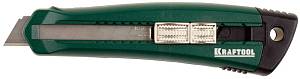 Нож с сегментированным лезвием Solingen, KRAFTOOL 09195, металлический корпус, кассета с 3 лезвиями, 18 мм