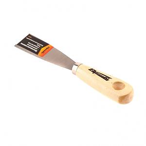 Шпательная лопатка из углеродистой стали, 30 мм, деревянная ручка Sparta 852035