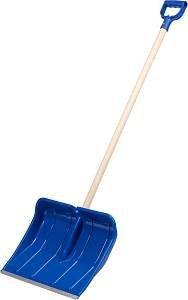 ЗУБР АЛЯСКА лопата снеговая, пластиковая с алюминиевой планкой, деревянный черенок, V-ручка, 490 мм. 39923