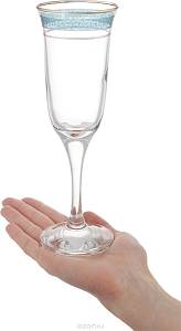 Гусь Хрустальный Набор 6 бокалов для вина с рисунком &quot;Махараджа&quot; 210 мл EL52-883C