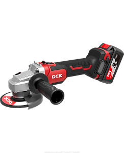 Машина шлифовальная аккумуляторная угловая бесщеточная DCK KDSM03-125, 18В, 125мм, 2*5а/ч, кейс.