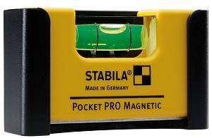 Уровень тип Pocket Pro Magnetic (1гориз., точн. 1мм/м) с чехлом на пояс на блистере Stabila