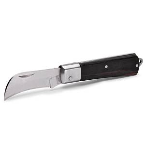 Нож монтерский большой складной с изогнутым лезвием КВТ НМ-02 57597