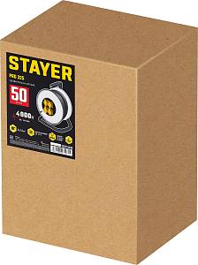 STAYER PRO-325, КГ, 3 х 2.5 мм2, 50 м, 4000 Вт, IP44, силовой удлинитель на стальной катушке (55076-50)