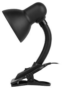 Настольный светильник ЭРА N-102-E27-40W-BK на прищепке черный матовый
