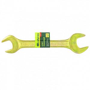 Ключ рожковый, 24 х 27 мм, желтый цинк Сибртех
