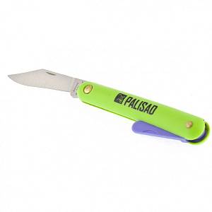 Нож садовый, 185 мм, складной, окулировочный, пластиковая рукоятка, пластик. расщепитель, Palisad 79010