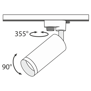 Трековый светильник Technical TR004-1-GU10-B