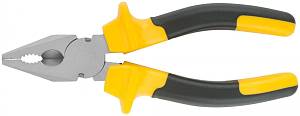 Плоскогубцы комбинированные &quot;Старт&quot; черно-желтые прорезиненные ручки, хром-никелевое покрытие 165 мм FIT