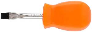 Отвертка "Эконом", CrV сталь, пластиковая оранжевая ручка 5х38 мм SL FIT