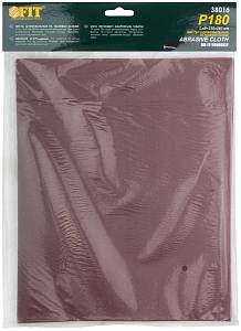 Листы шлифовальные на тканевой основе, алюминий-оксидный абразивный слой 230х280 мм, 10 шт. Р 180 FIT
